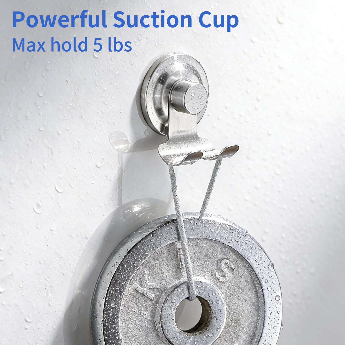 AIDILI Razor Holder for Shower - 2 Pack Suction Shower Razor Holder Suction Cup Hook for Bathroom Wall Heavy Duty Rustproof