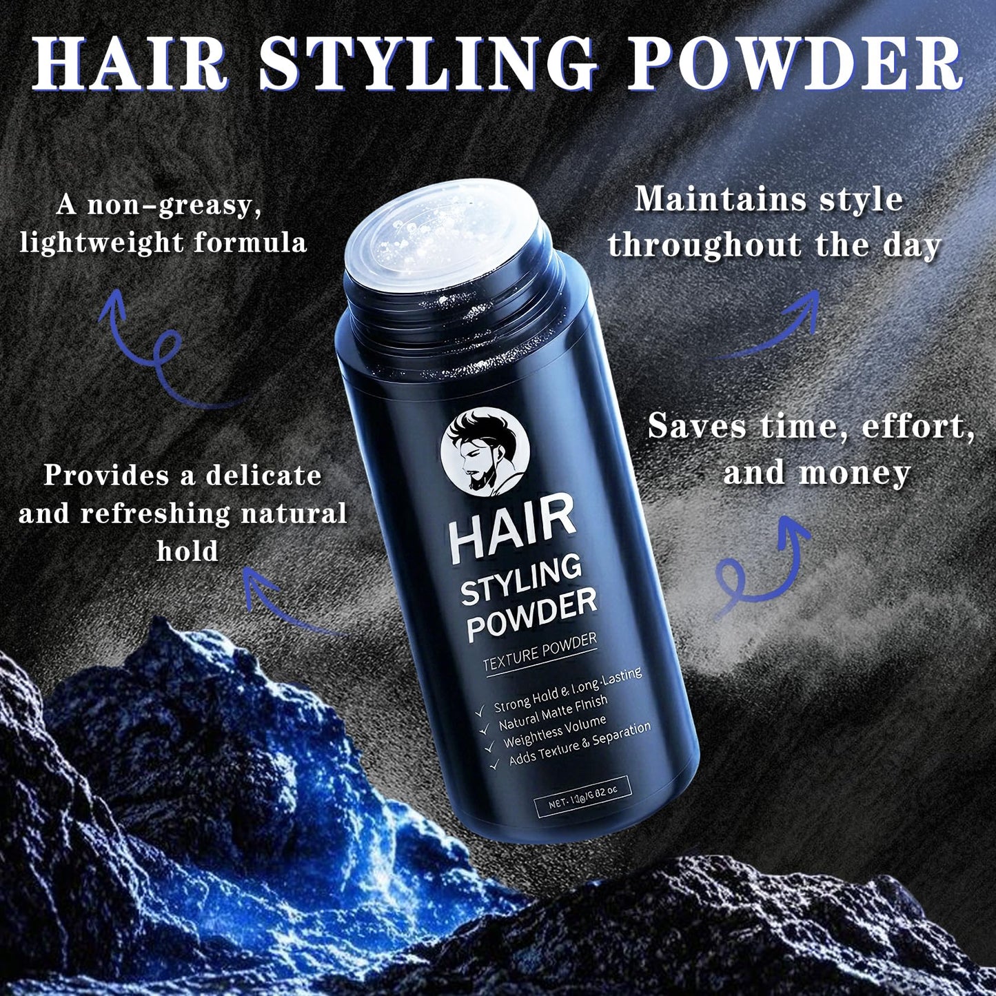 Rosawee Hair Styling Powder For Men Women Strong Hold Volumizing Powder Look Natural Thickness Volume Texture For All Hairstyles 1 pack