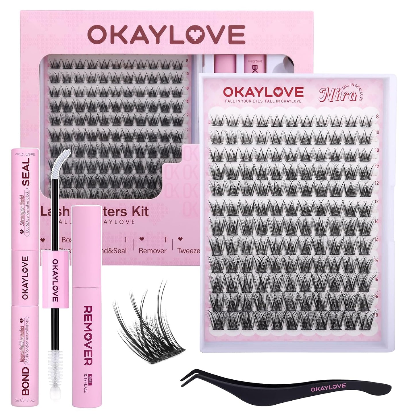 Manga Lash Clusters - Spiked DIY Eyelash Extensions | 140pcs CC Curl, 8-18mm Length