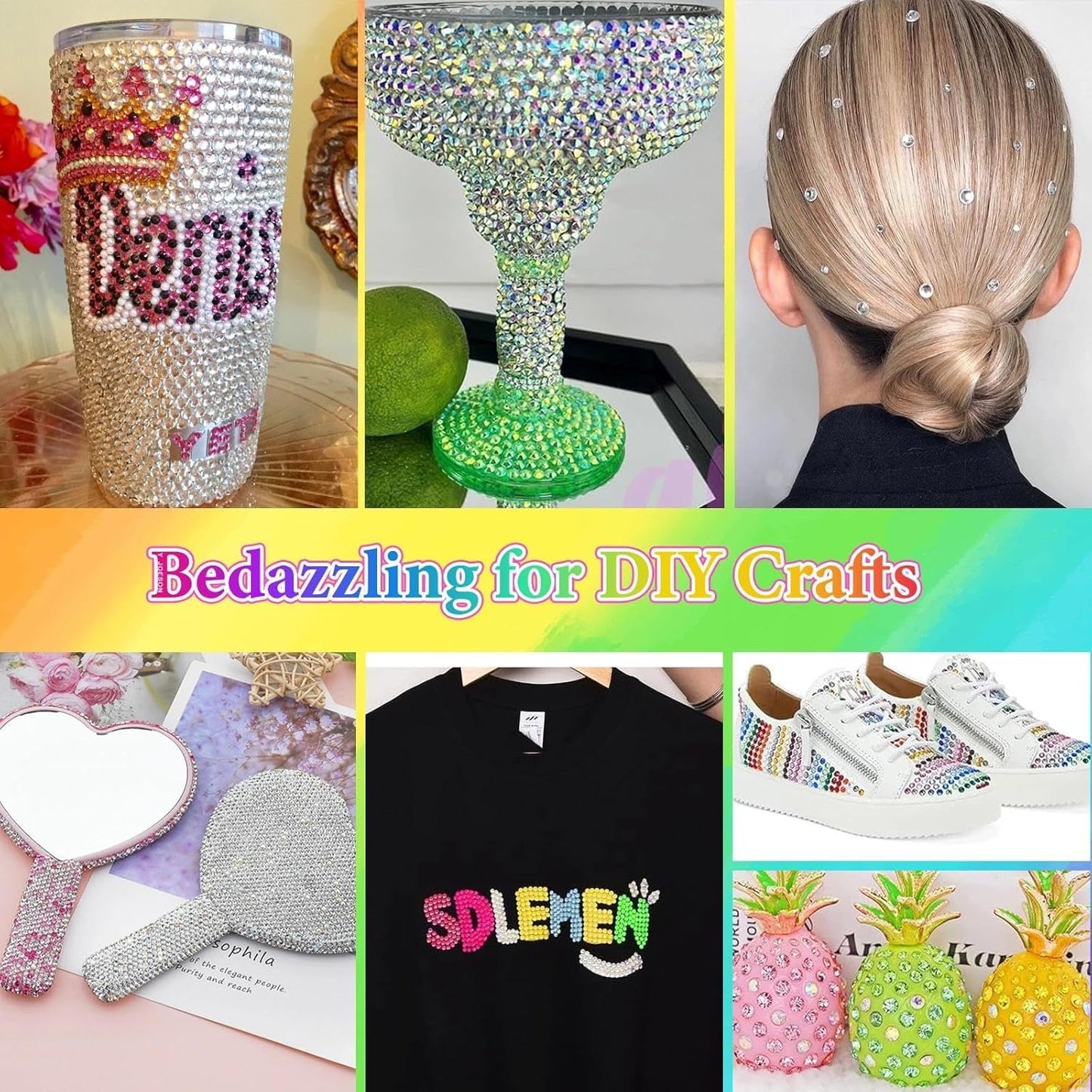 32000 Pcs Rhinestones Bedazzling Kit - 3mm Color Resin Gems for Crafts | DIY Clothing, Shoes & Makeup
