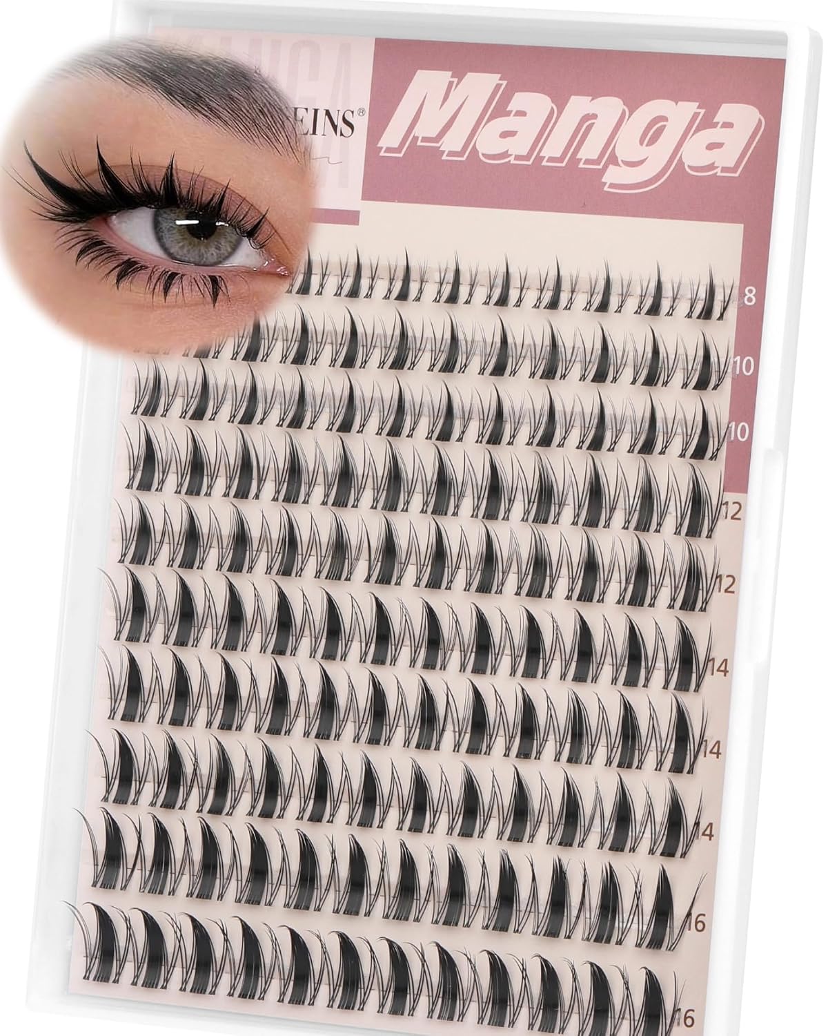 Spider Lash Clusters - Wispy Fluffy Eyelash Extensions for Natural Look | Clear Band Individual Lashes