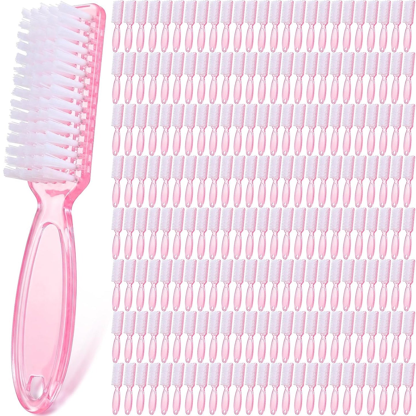 100 Pieces Handle Grip Nail Brush Set - Perfect for Cleaning Fingernails & Toes | 10 Vibrant Colors