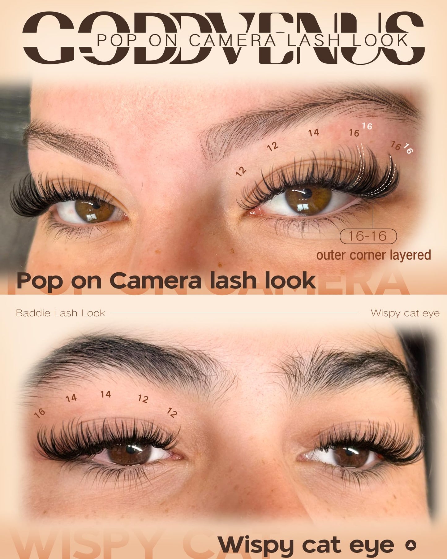 Goddvenus Spider Eye Lash Clusters Wispy Eyelash Clusters, D Curl Cluster Eyelash Extensions Natural Look, 10-16mm False Eyelashes for K Jenner Vibes