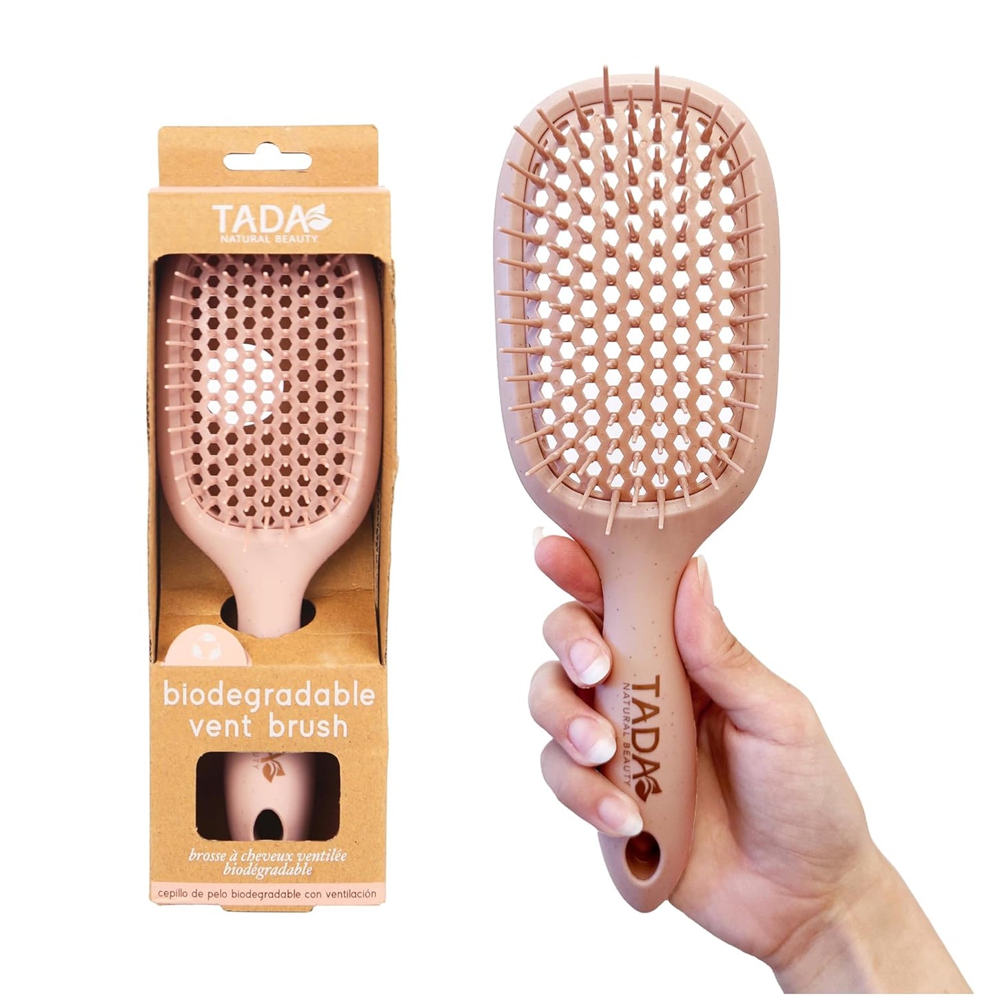 Natural Beauty Hair Brush Detangler - Ideal for Curly, Thick, and Wavy Hair | Quick Drying & Styling, 2-Pack (4 Colors)