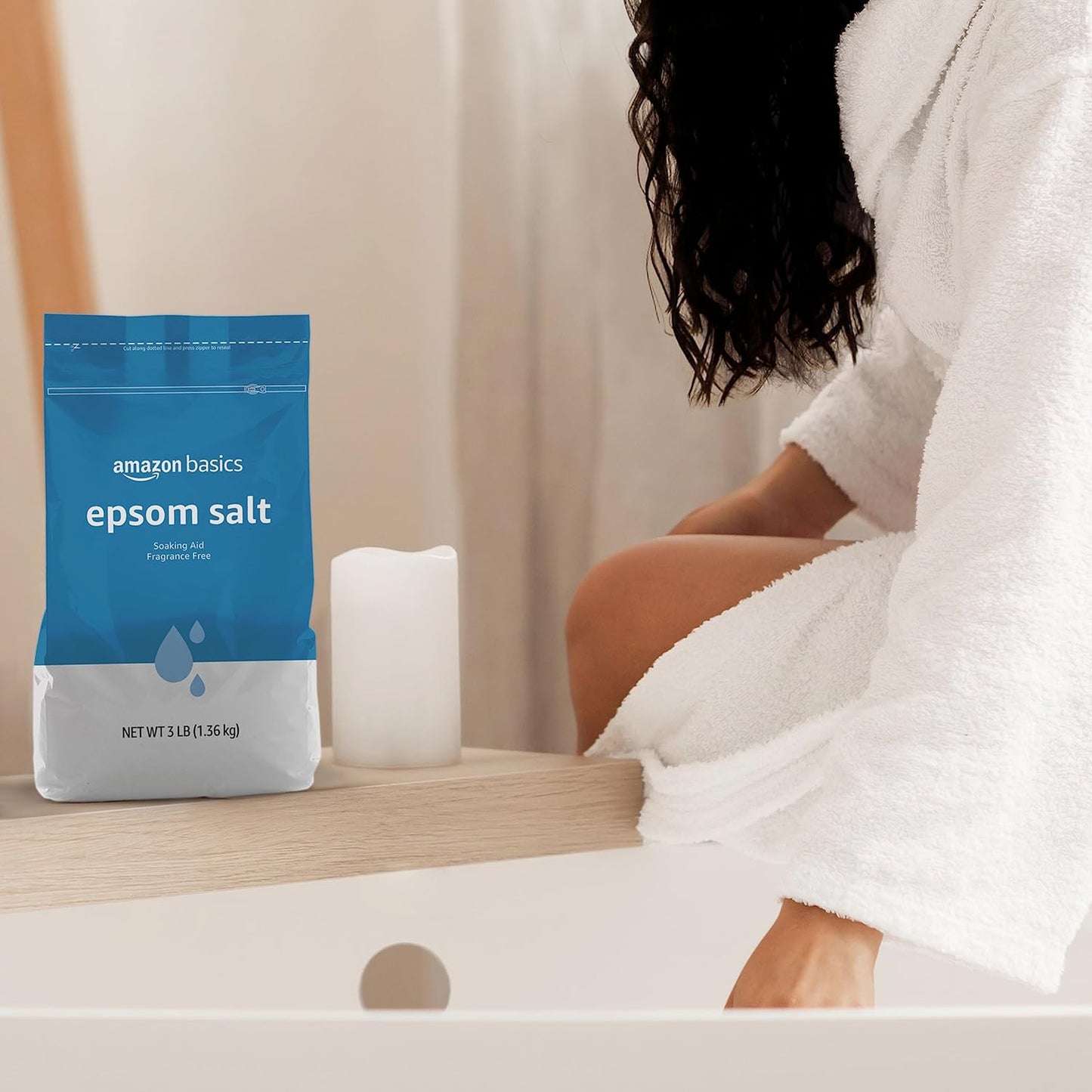 Epsom Salt Soak - Unscented Magnesium Sulfate for Muscle Relief | 3 lb Resealable Bag