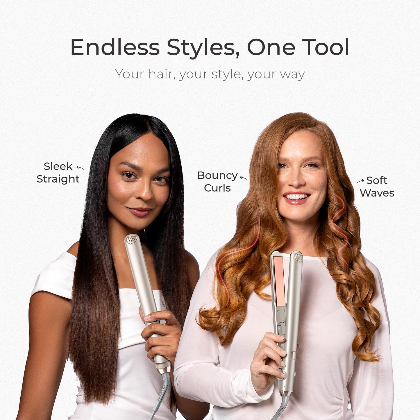 TYMO Flat Iron Hair Straightener - Titanium Hair Straighteners for Women, 1 Inch Professional Travel Flat Iron, Portable Straightener and Curlers with 10s Heat Up, 32 Temp, Dual Voltage & LED Display