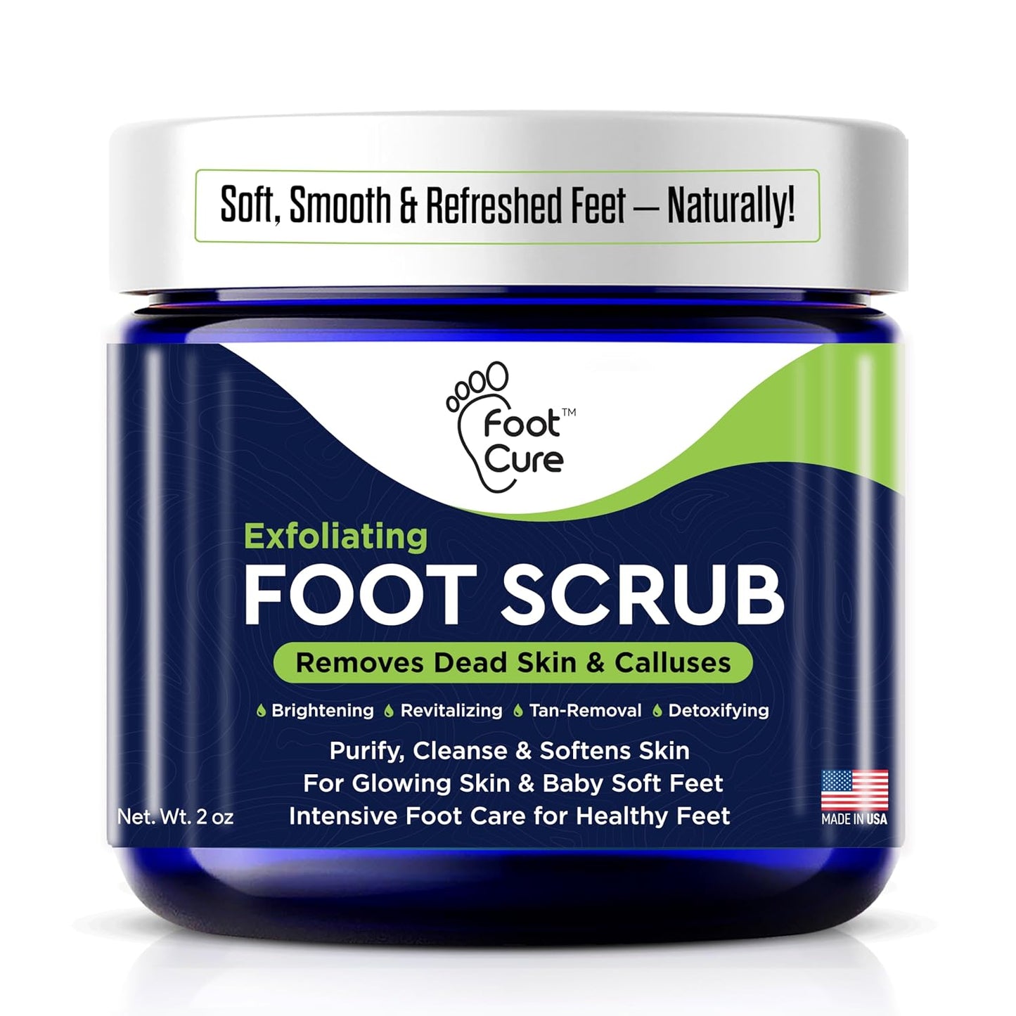 Tea Tree Oil Foot Cream - Moisturizing Treatment for Dry Cracked Feet | Heel & Callus Removal, 2 oz