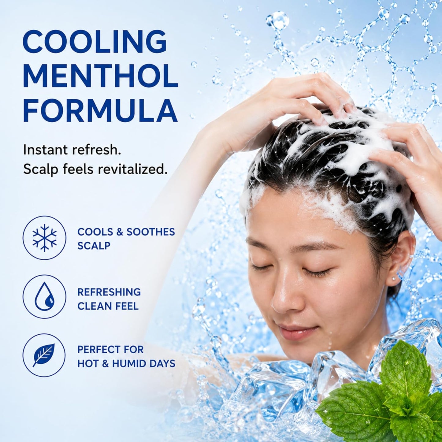 Menthol Scalp Care Shampoo - Volumizing Formula for Oily Hair | Sulfate-Free, 500ml