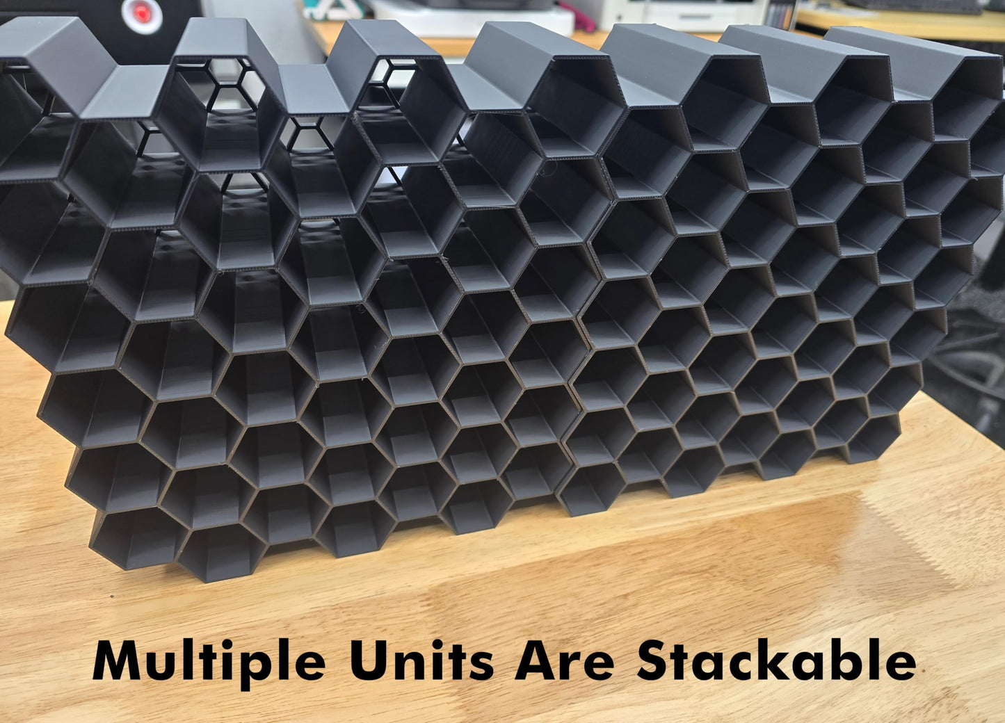 HexRacks Hair Dye Holder - Shades EQ & More - Wall Mountable or Stackable - Hair Sylist Dye Holder Rack | Holds 42 Bottles Per Section