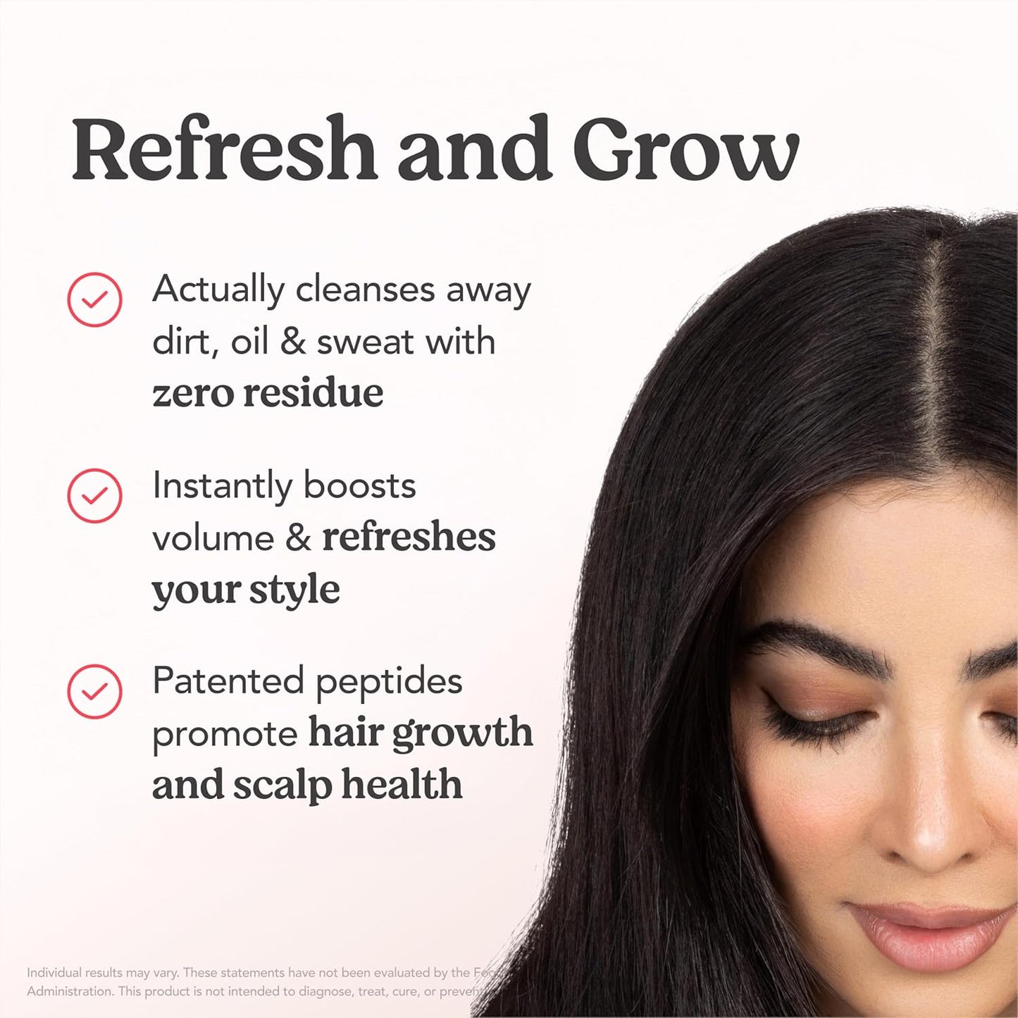 HAIRtamin Peptide Dry Shampoo for Women - Volumizing Texture Spray for All Hair Types | Procapil 3% Biotin & Rosemary Oil