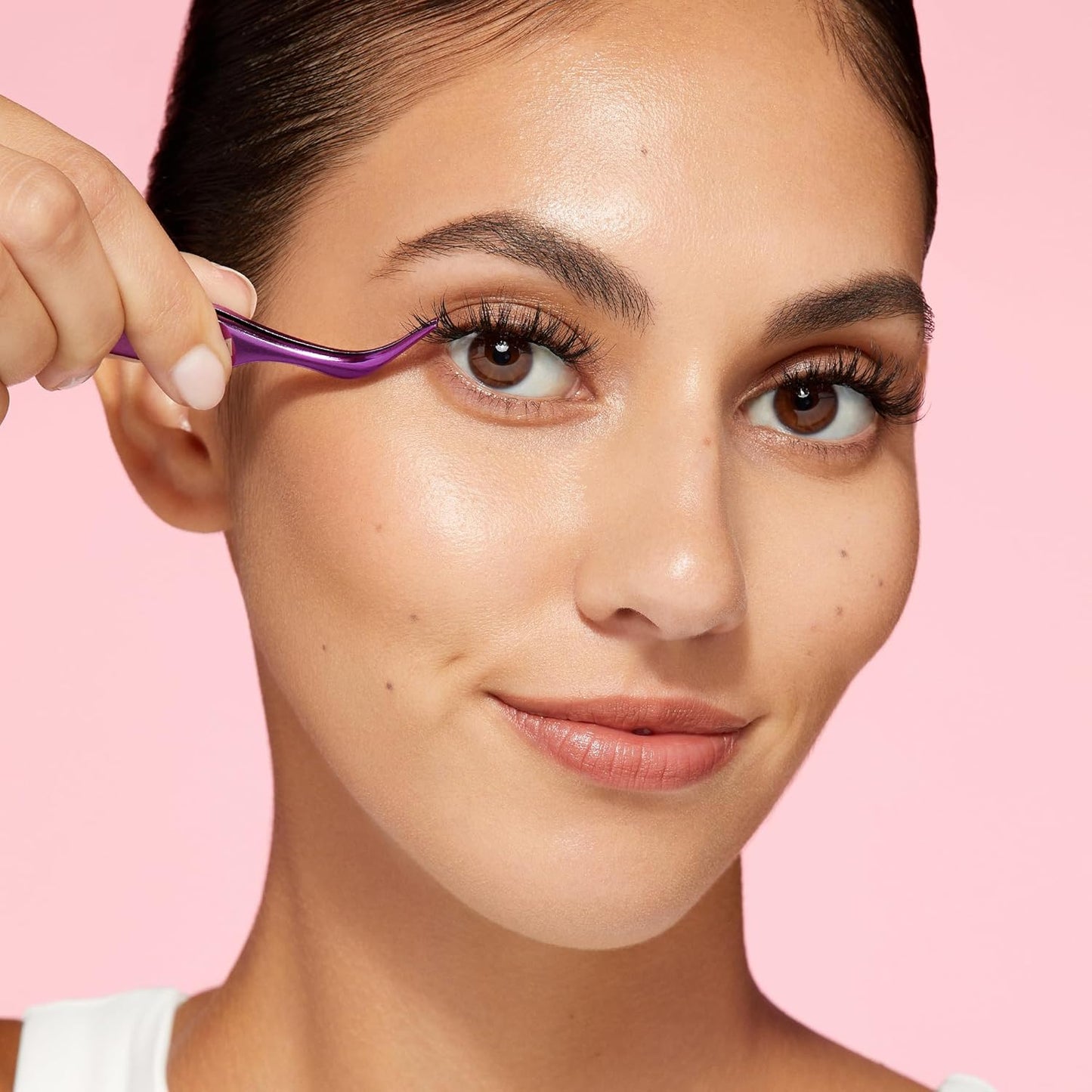 Kiss Impress Press-On Falsies - No-Glue False Eyelash Clusters with Precision Applicator | Easy to Use, Ergonomic Design