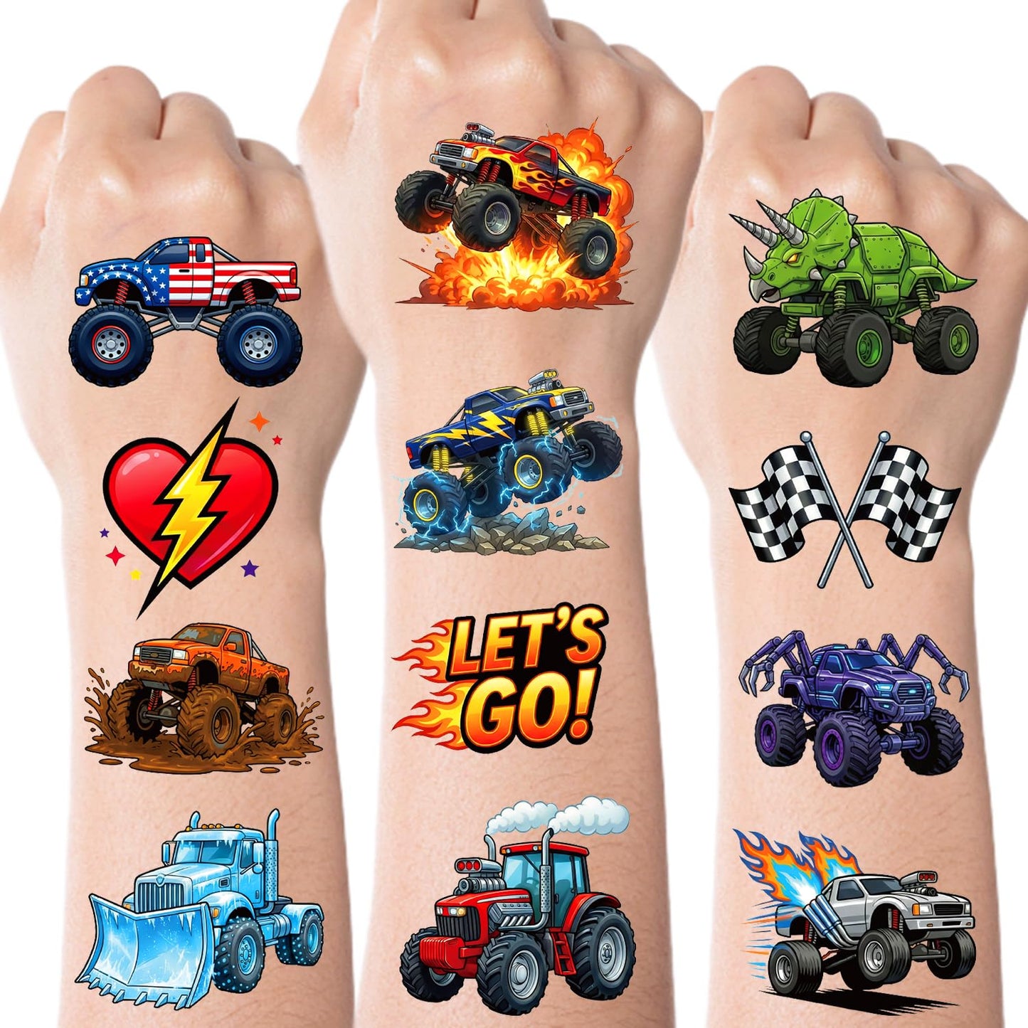 4th of July Temporary Tattoos - Cute Independence Day Stickers for Kids & Adults | Red, White & Blue Party Favors