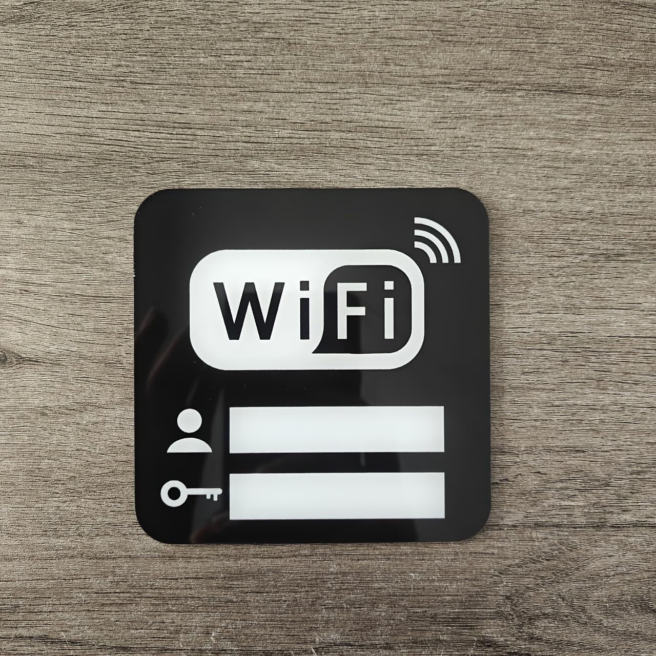 Wi-Fi Sign Sticker, 3D Acrylic Mirror WIFI Wall Stickers Public Places, Shops, and Homes to Display Wi-Fi Account and Password