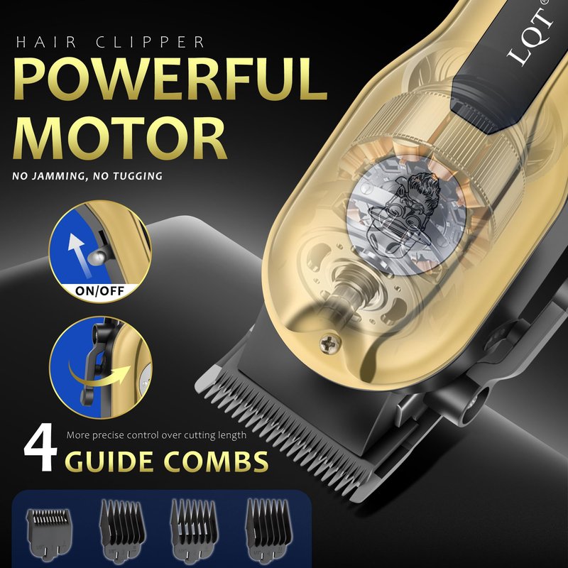 Professional Hair Clippers & Beard Trimmer for Men - Electric Razor & Grooming Kit, Rechargeable Cordless Hair Clippers for Barbers with LCD Display, Hair Cutting Kit, Gift for Men/Dad/Husband