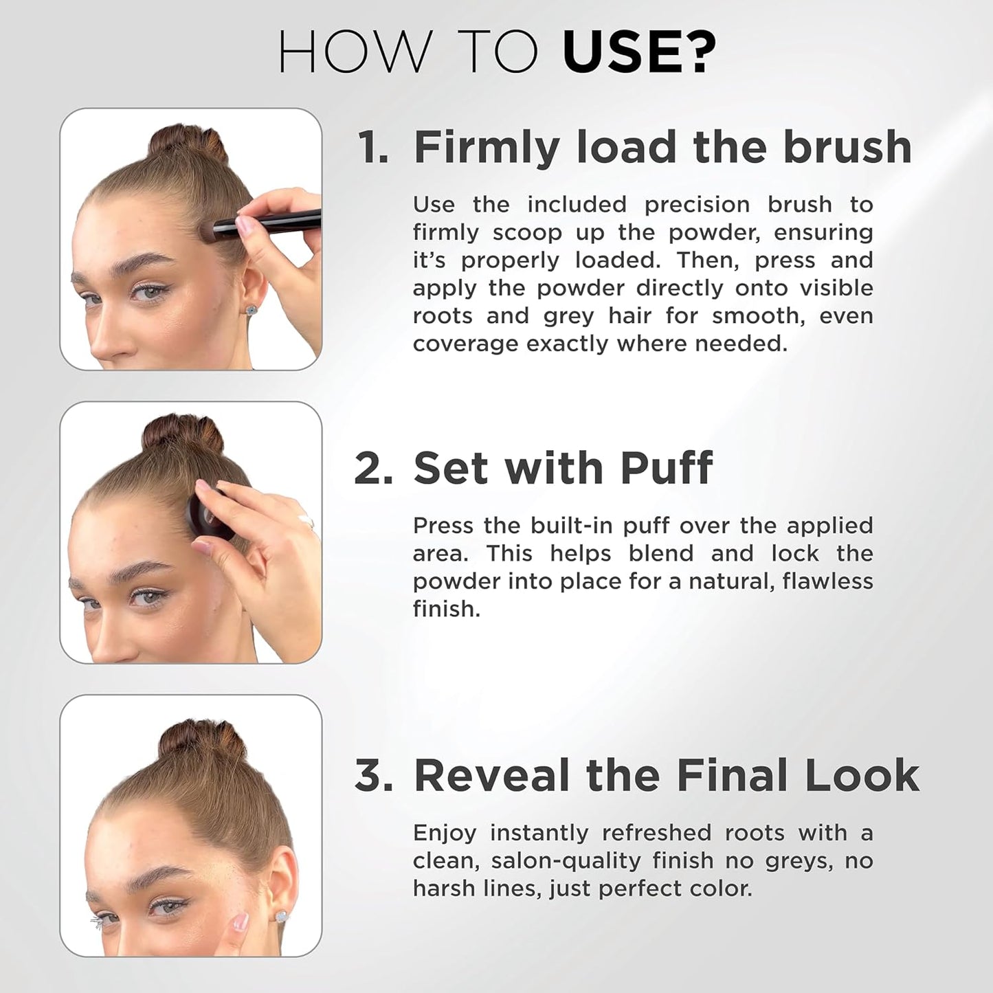 Root Touch Up Set - Water & Sweat Resistant Hair Loss Concealer for Thinning Hair | Auburn Hairline Powder & Brush