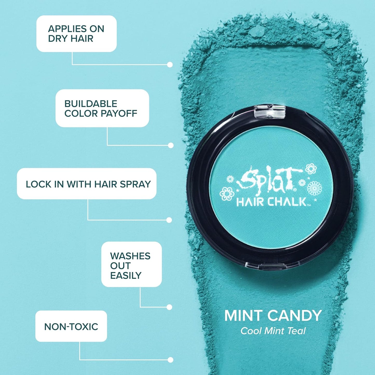 Mint Candy Hair Chalk - Vibrant Temporary Hair Color for Fun Styles
