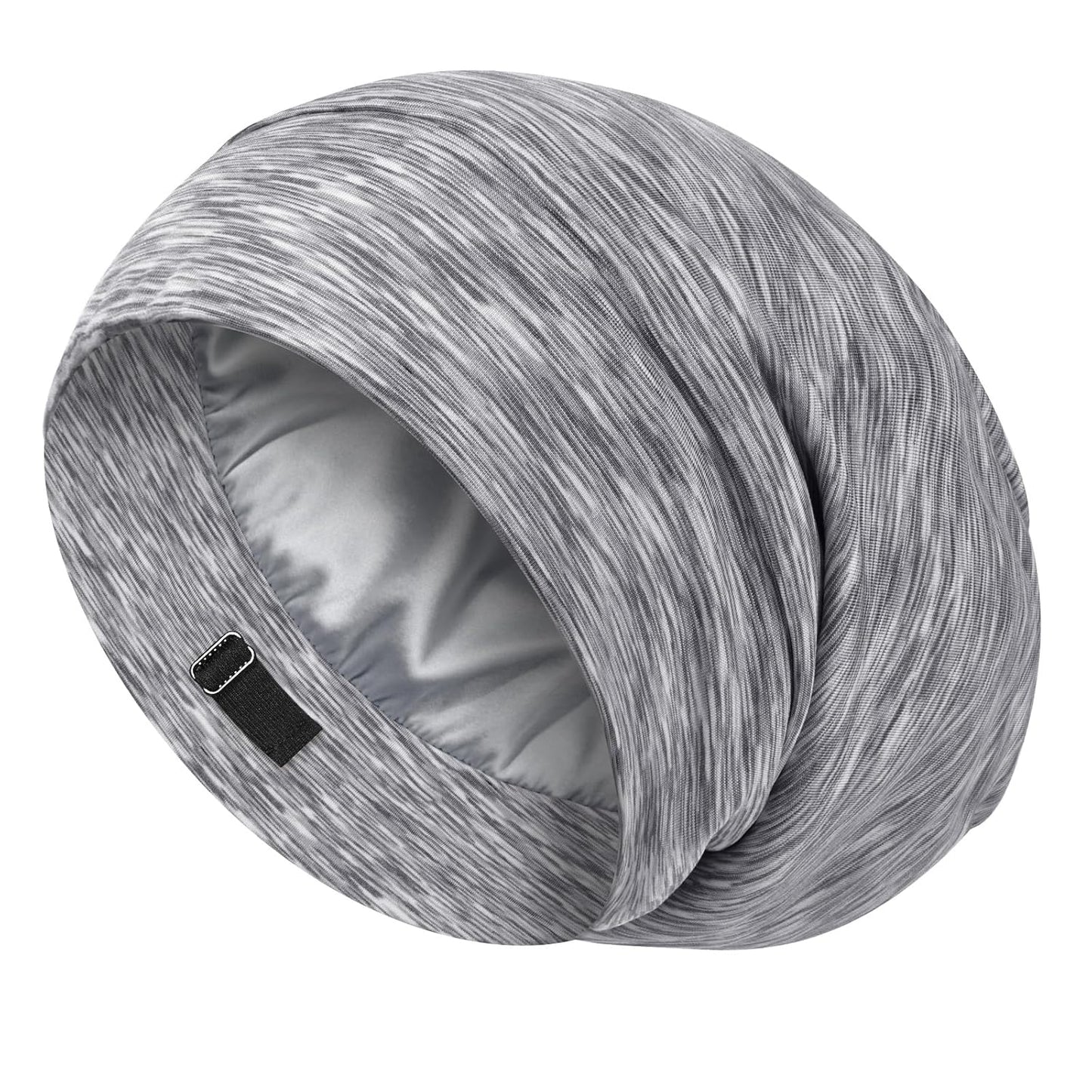 100% Mulberry Silk Bonnet for Sleeping - Adjustable Night Cap | Brown Leopard, Pack of 1