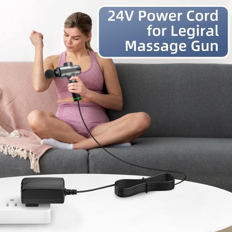 TEVSINPO 24V 1A Replacement Charger Compatible with Legiral Le3 Le6 Le9 Le11 Portable Massage Gun AC DC Adapter