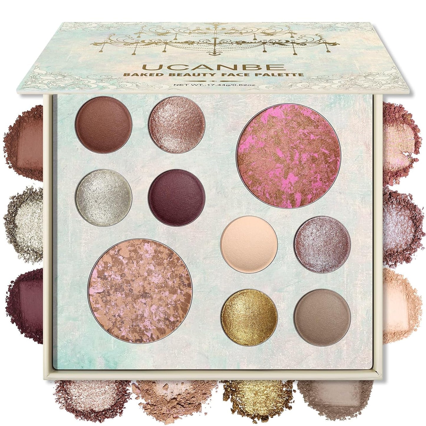 Baked Makeup Palette - All-in-One Eyeshadow, Blush & Bronzer | Neutral Pigmented Colors for Full Face Makeup