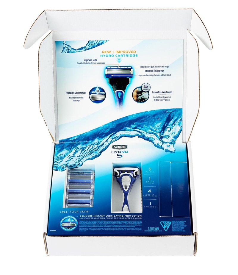 Schick Hydro 5 Shaving Starter Set - 1 Razor & 5 Refills for Men