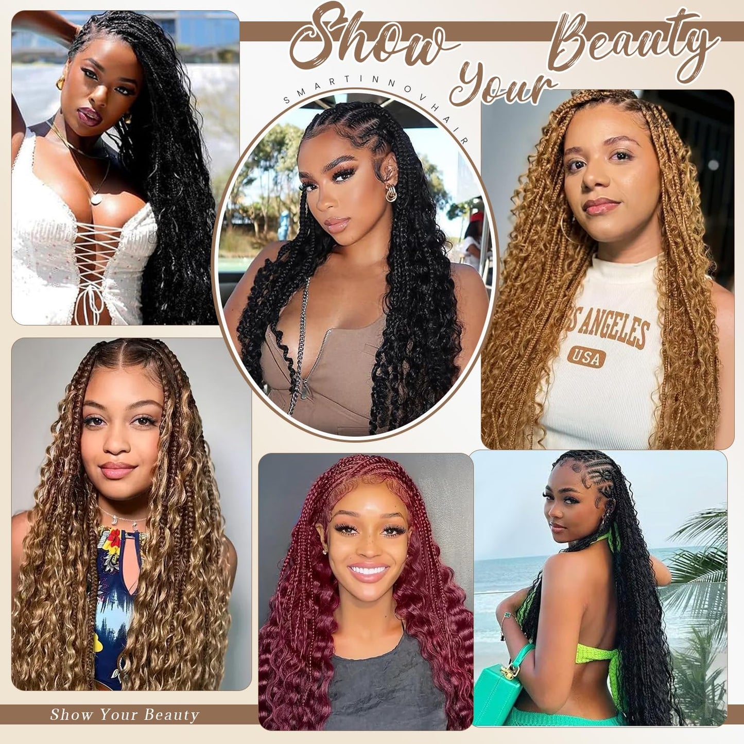 Curly Human Braiding Hair 100G Deep Water Wave Bulk Bohemian Hair for Braiding Knotless Braids 10A Curly Virgin Human Hair Extensions 2 Bundles 16" for Boho Braids Wet and Wavy Micro Braiding Hair