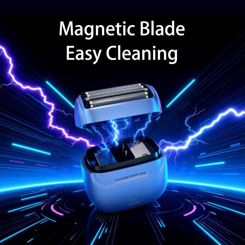 Electric Foil Shavers for Men Portable Electric Razor Mini with 5-Blade Floating Head High-Speed Motor for Close Beard & Mustache Shave Travel-Ready with Lock USB-C Rechargeable and Wet/Dry Use