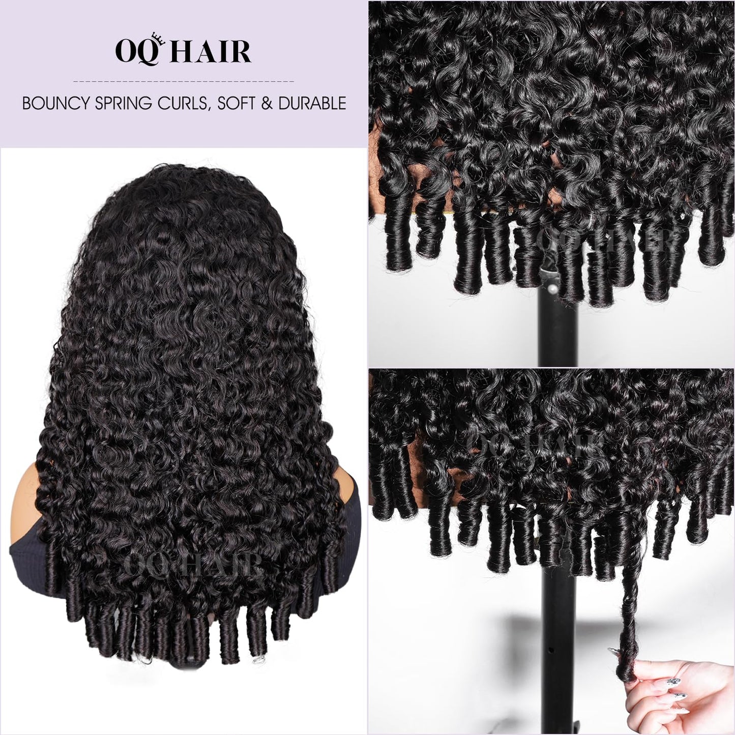 Burmese Curly Half Wig - 180% Density Human Hair | Beginner-Friendly 18 Inch Flip Over Headband Wig