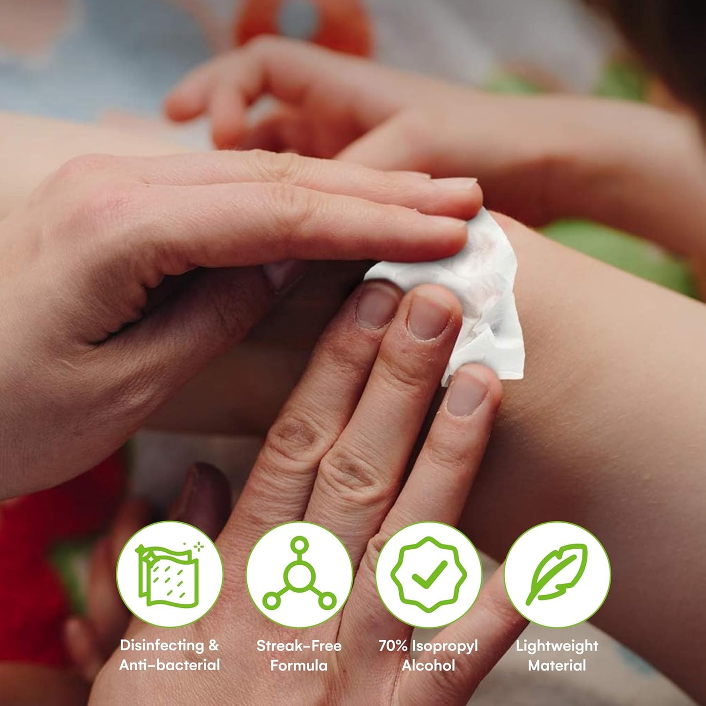 Care Touch Alcohol Wipes - Individually Wrapped 70% Isopropyl Alcohol Prep Pads | 400 Count for Home & First Aid Kits