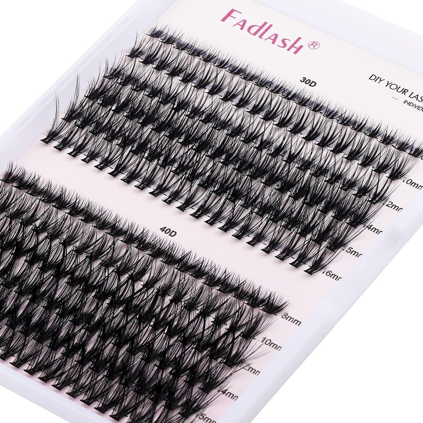 Cluster Lashes - D Curl Wispy Individual Eyelash Extensions for Natural Look | Reusable Fluffy DIY Kit (12-18mm Mix)