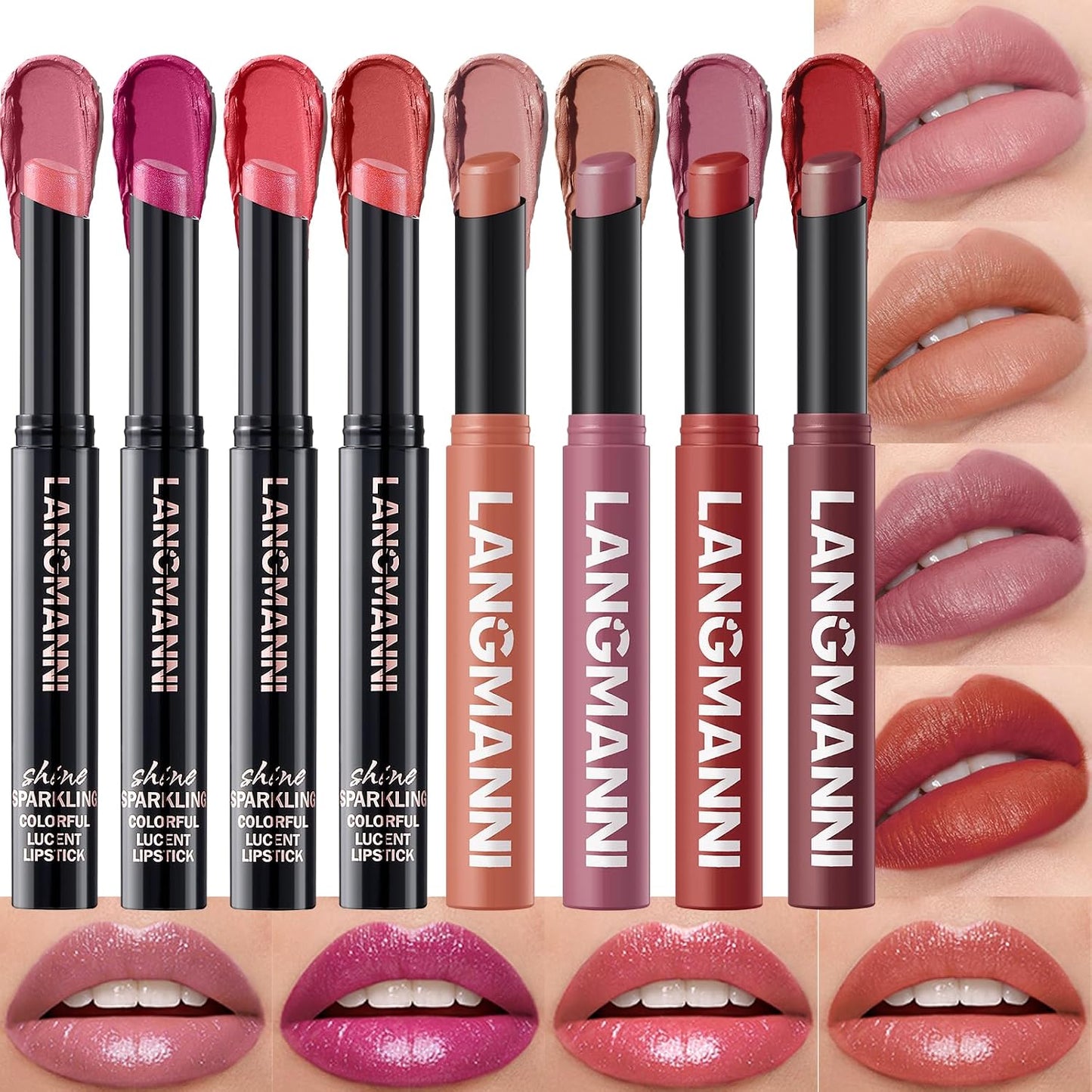 10Pcs Velvet Matte Lipstick Set - High Pigment, Long-Lasting, Waterproof | Soft Dark Nude Shades for Women