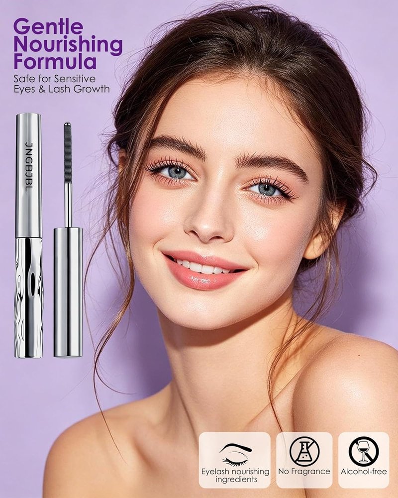 Iron Wand Mascara - Waterproof Black Mascara for Volume & Length | 5D Curling, Smudge-Proof, Clump-Free