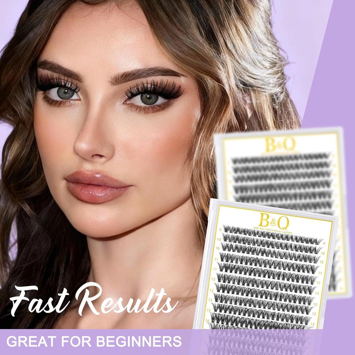 Lash Clusters 280PCS - Natural Wispy Eyelash Extensions 9-16mm | Soft Thin Band for DIY Comfort