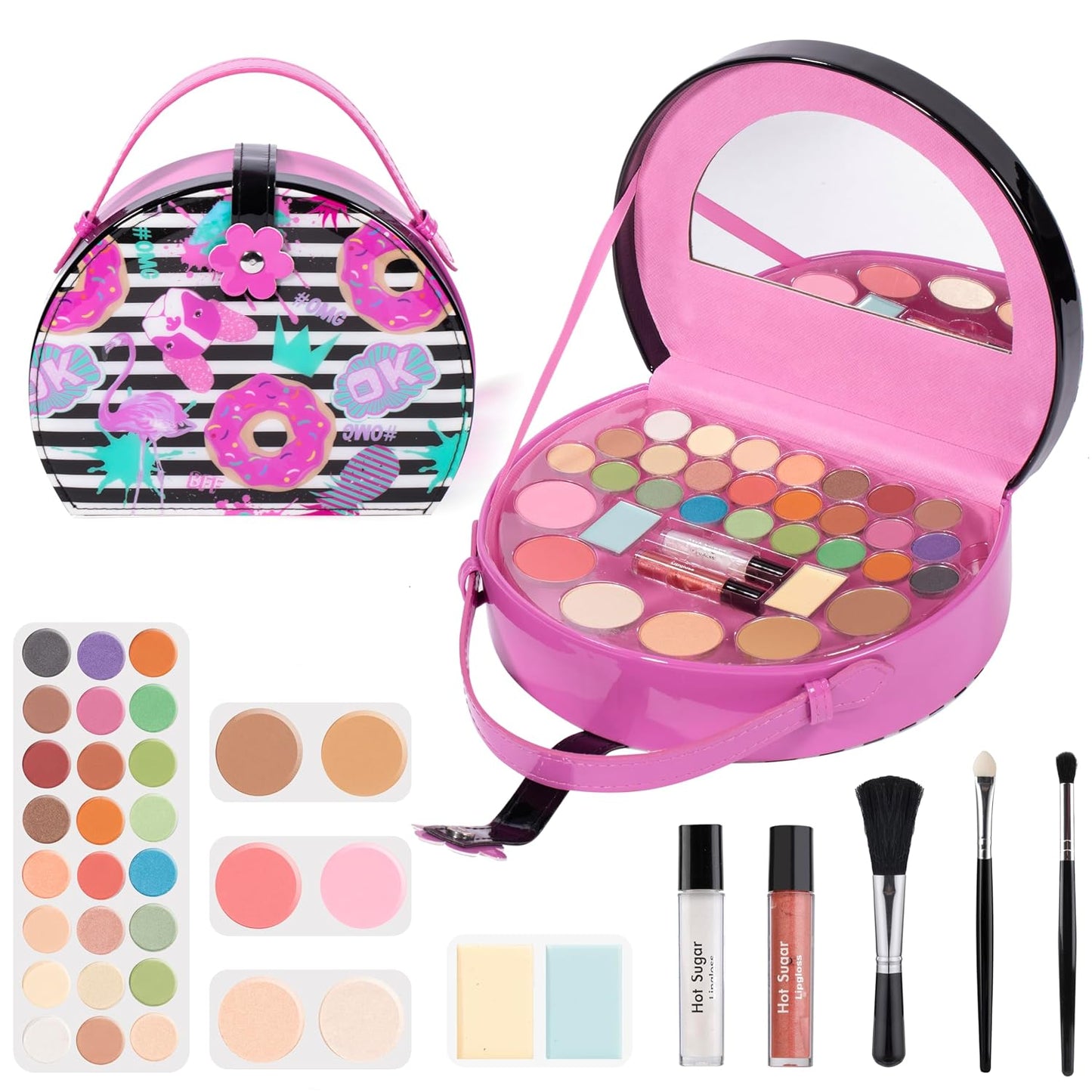 Makeup Kit for Girls - Complete Cosmetics Gift Set for Birthdays & Christmas | Rose Color