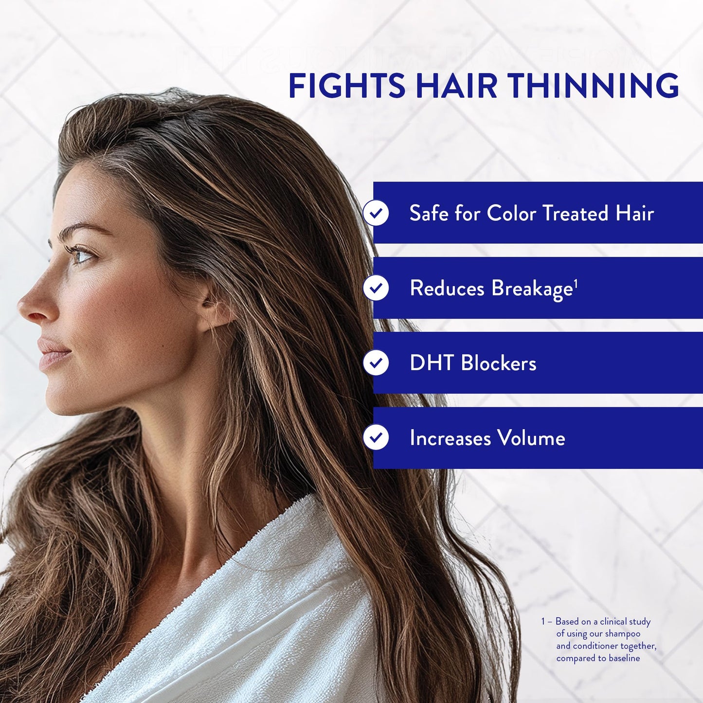Routine Wellness Hair Thinning System, Anti-Thinning Shampoo & Conditioner Set Rose Hips + Hair Growth Supplement, Clinically Tested to Support Hair Growth