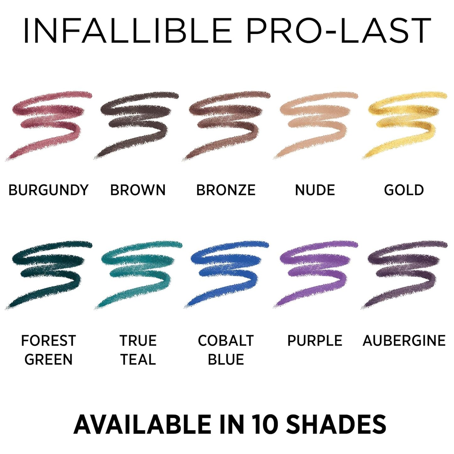 L'Oreal Paris Infallible Pro-Last Pencil Eyeliner - Waterproof, Smudge-Resistant, Easy Application | Aubergine, 0.042 oz.