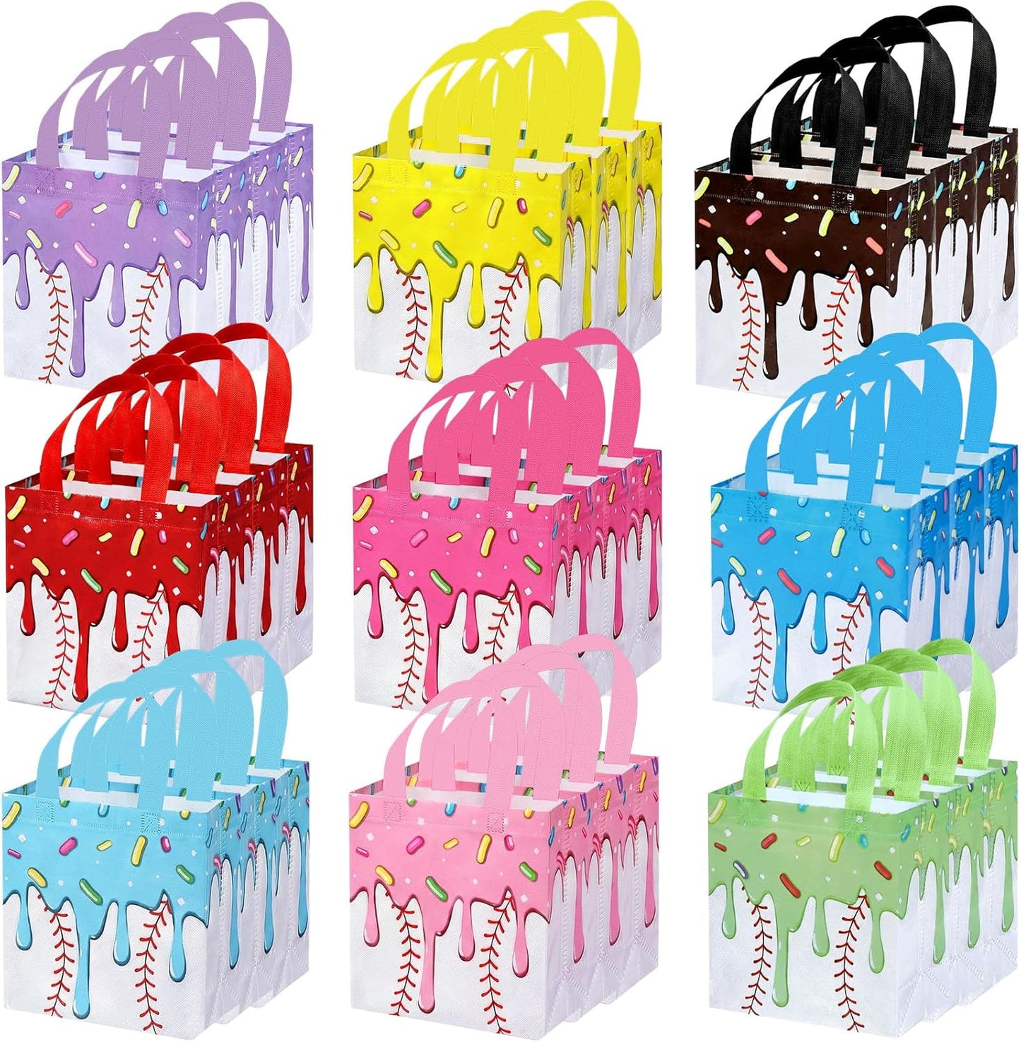 Spider Party Favor Goodie Bags - 40 Pcs Reusable Non-Woven Bags for Halloween & Birthday | 7.87 x 7.87 x 3.54 Inches