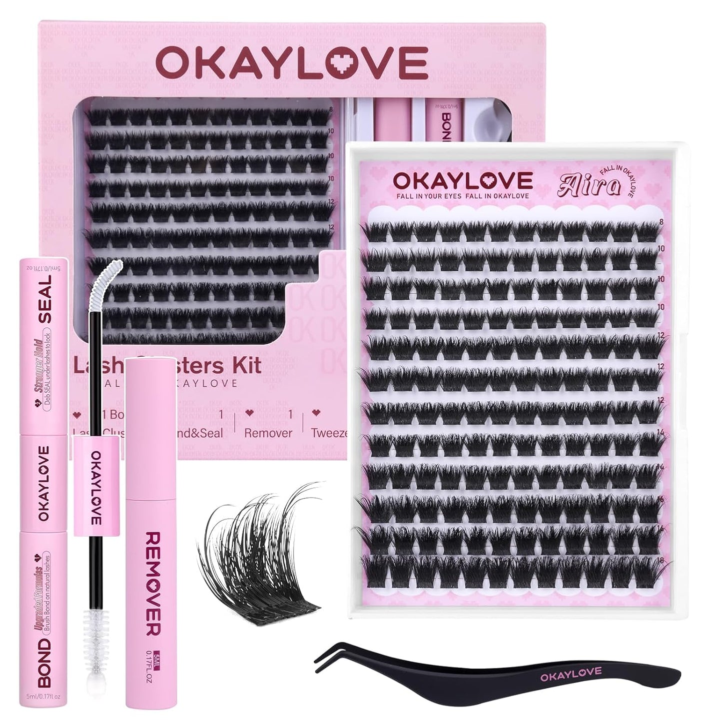 Manga Lash Clusters - Spiked DIY Eyelash Extensions | 140pcs CC Curl, 8-18mm Length