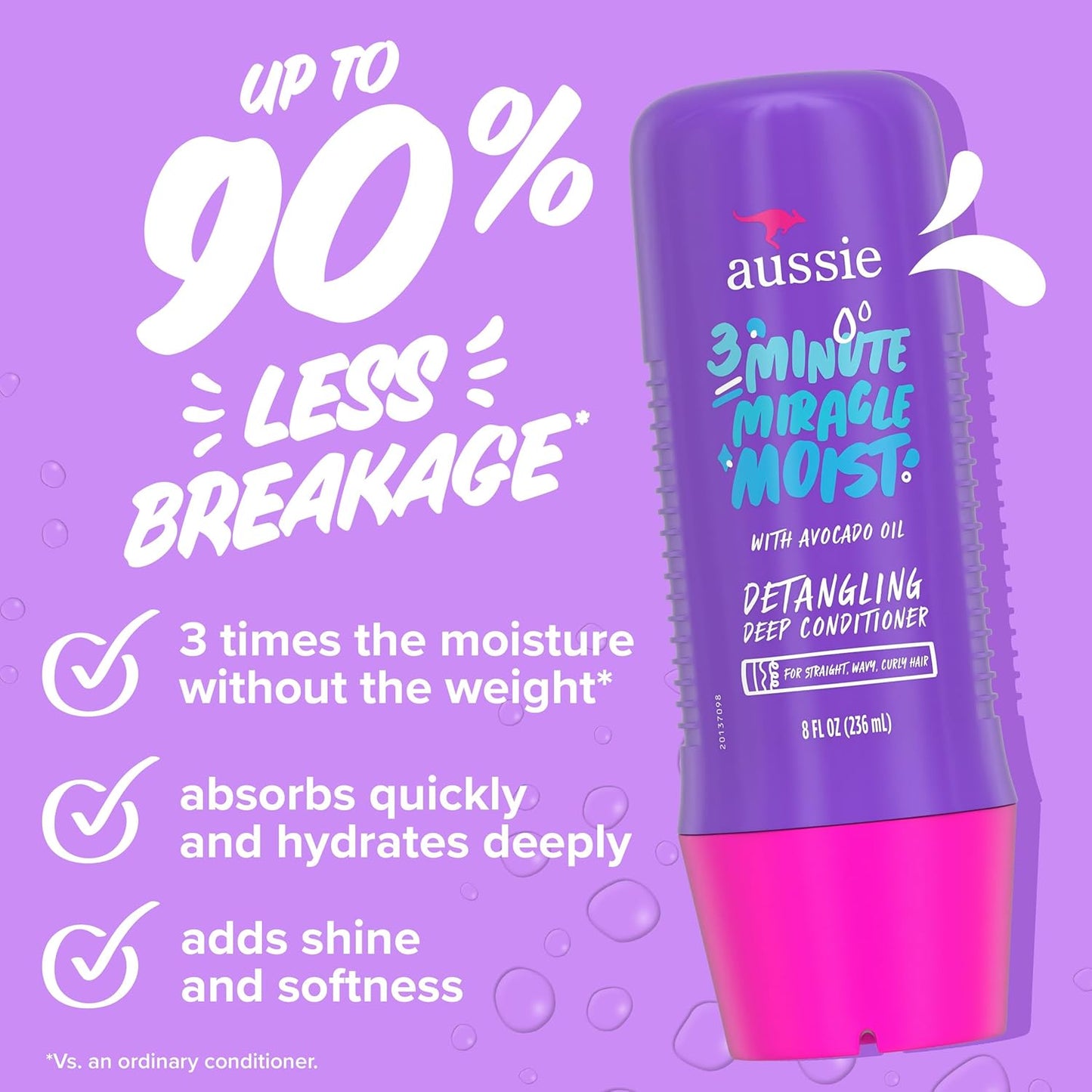 Aussie Total Miracle Hair Care Bundle | Shampoo & Conditioner with Apricot & Macadamia Oil - Paraben-Free, 26.2 & 8 Fl Oz