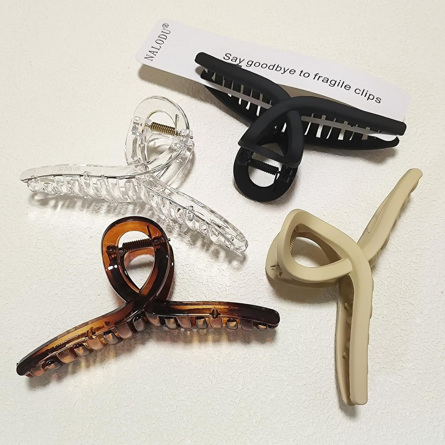 Extra Large Claw Clips - 5 Inch Jumbo No Slip Hair Clips for Thick Long Curly Hair | 2 Pack