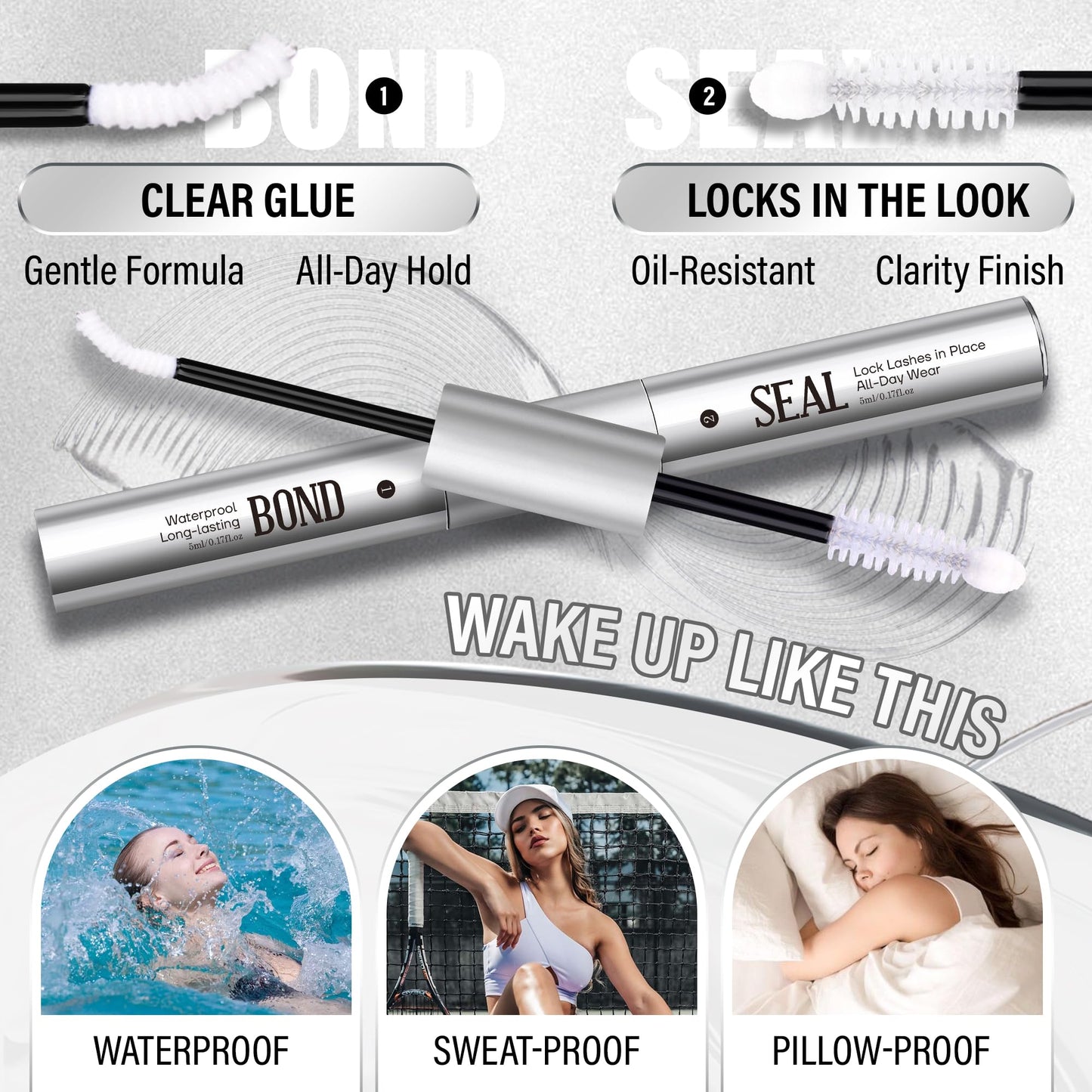 PHKERATA Velure Lash Clusters Kit Natural Eyelash Clusters Wispy Lash Extension Kit Invisible Clear Band Lashes DIY Cluster Eyelash Extensions with Bond and Seal Tweezers, 8-16mm, 120Pcs