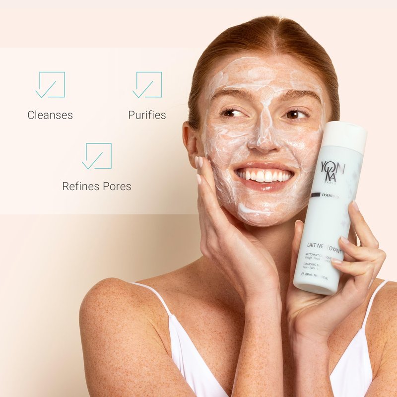 Yon-Ka Lait Nettoyant | Gentle Milk Cleanser & Makeup Remover with Plant-Based Ingredients | Moisturizes and Balances Skin pH | All Skin Types and Paraben Free | 6.76 fl oz