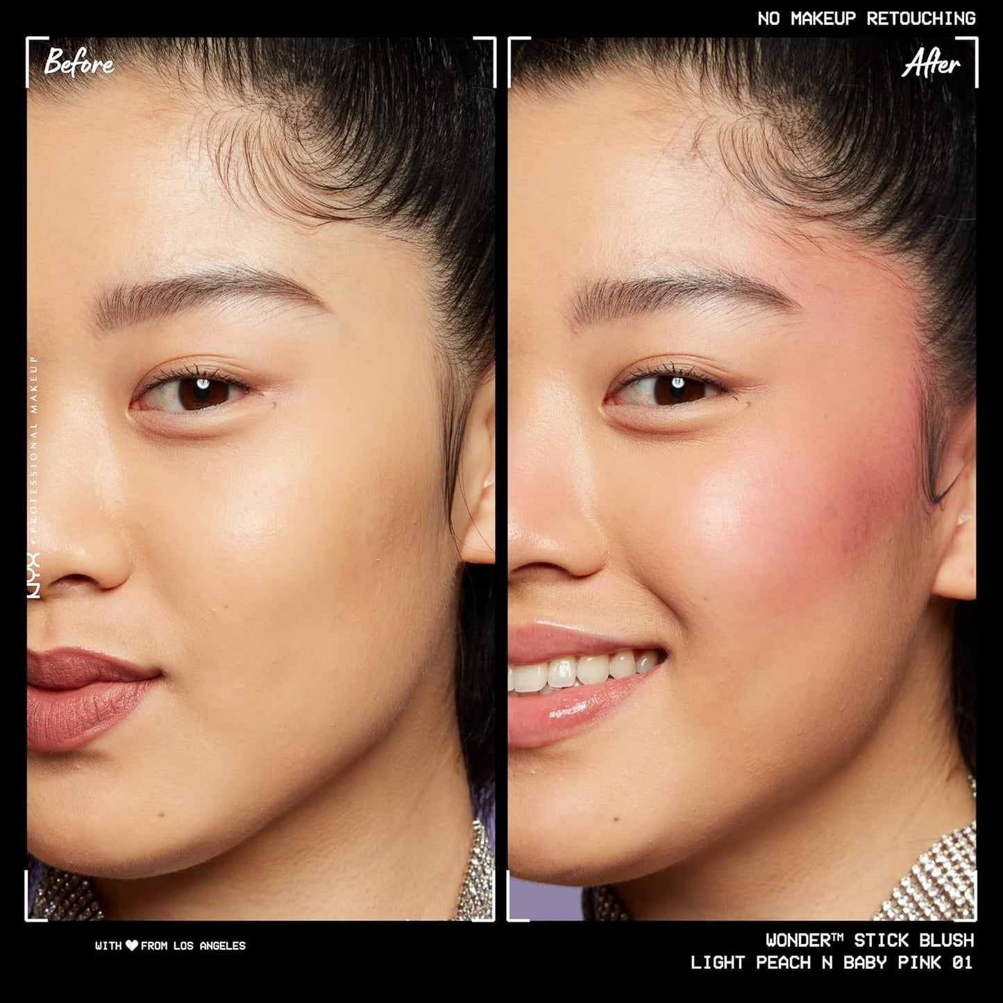NYX Wonder Stick Blush - Hydrating Dual-Ended Cream Blush Stick | Light Peach & Baby Pink