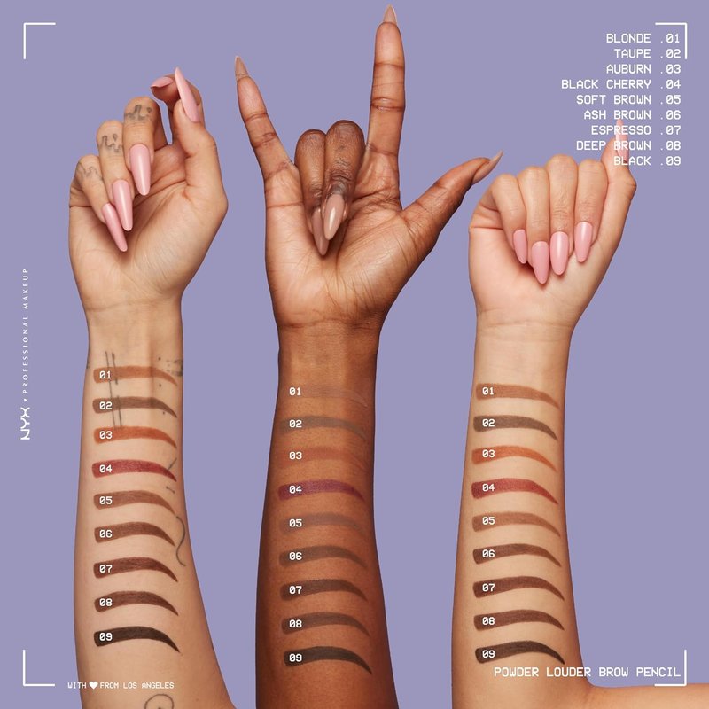 NYX Eyebrow Pencil - Buildable Volume for 12HR Wear | Vegan Formula in Brown