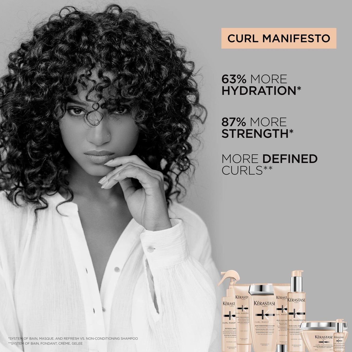 KÉRASTASE Curl Manifesto Beurre Haute Nutrition Hair Mask, Strengthens & Prevents Breakage, Adds Softness & Shine for All Wavy, Curly, Very Curly & Coily Hair, 6.8 Fl Oz