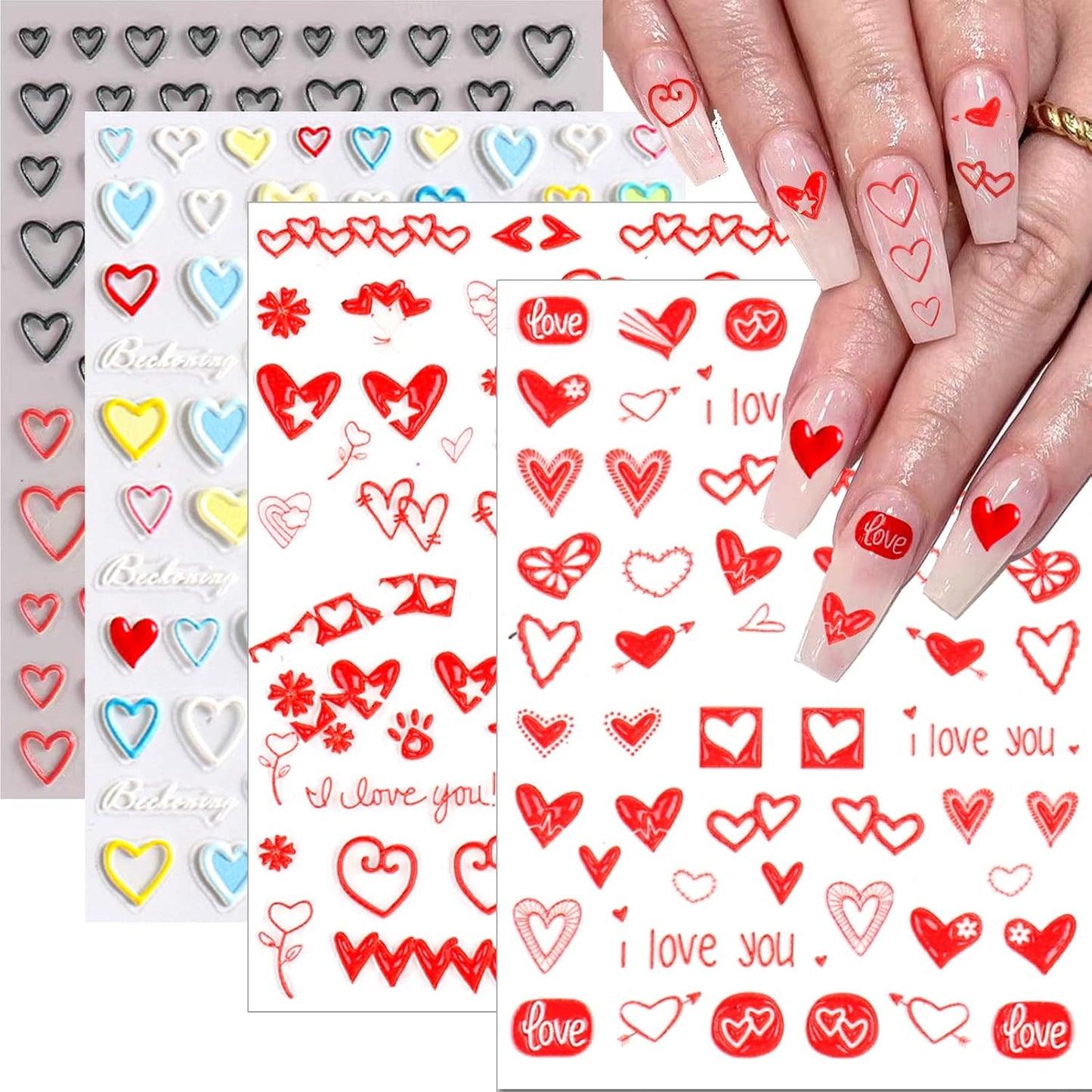 Christmas Nail Wraps - DIY Self-Adhesive Nail Art Stickers with Santa & Snowflake Designs | 12 Sheets & 2 Nail Files