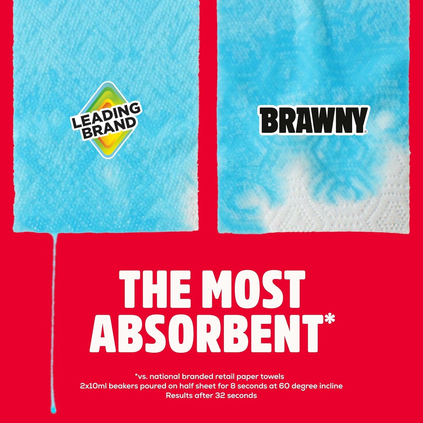 Brawny Paper Towels - 3-Ply Tear-A-Square, Strong & Absorbent | 12 XL Family Rolls (30 Regular Rolls)