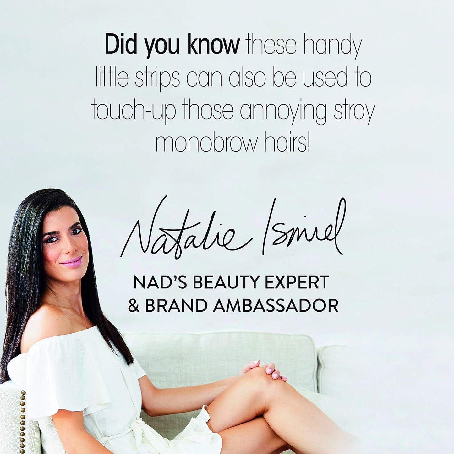 Nad's Facial Wax Strips - Hypoallergenic Facial Hair Removal Kit for Women | 20 Wax Strips + 4 Calming Wipes + Skin Protection Powder