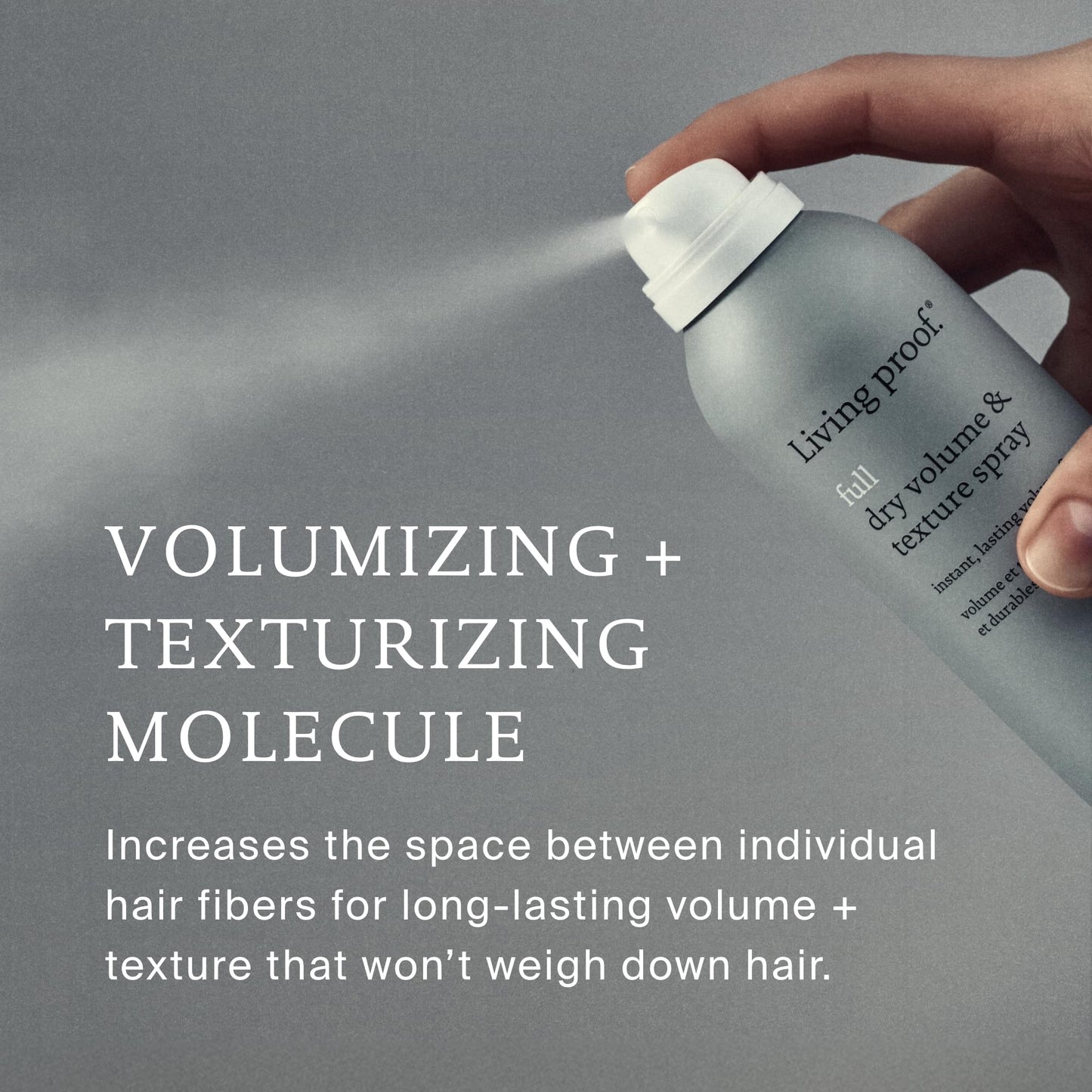 Living proof Full Dry Volume & Texture Spray – Instant Volume, Texture, Oil Absorption, Heat Protection, Lightweight Hold for Fine or Flat Hair, 7.5 oz