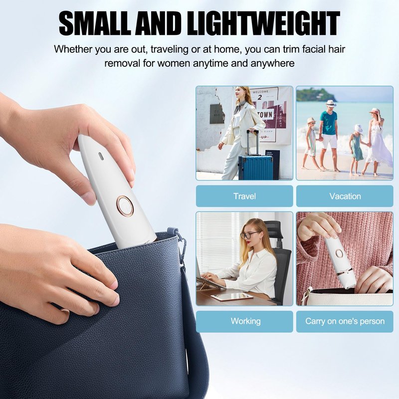 doyyi 7-in-1 Women's Electric Bikini Trimmer - Painless Hair Removal for Face, Legs, Underarms & Bikini Area, IPX7 Waterproof Cordless Groomer for Sensitive Skin, USB-C Fast Charge