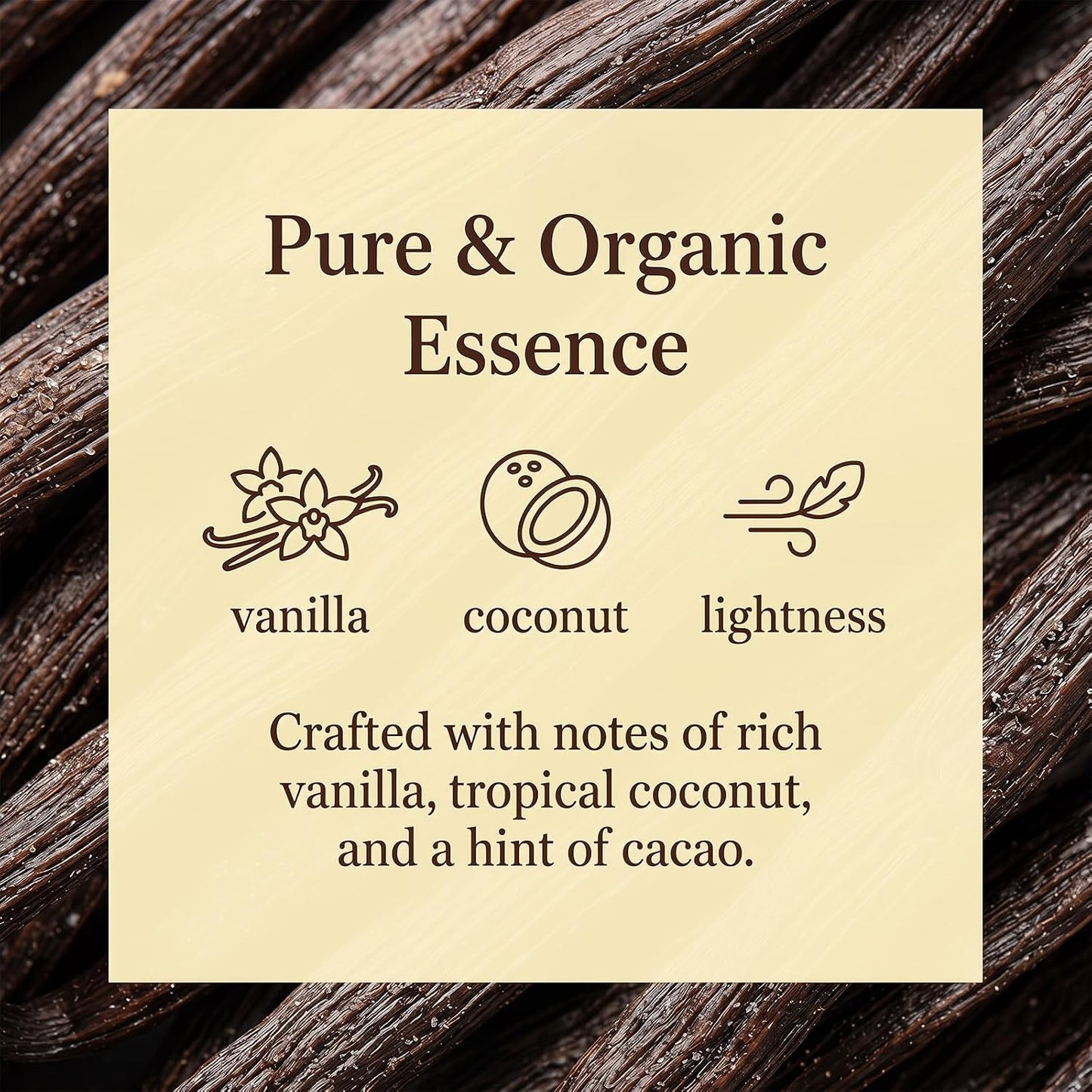 Vanilla Hair and Body Mist - Lightweight Tropical Scent | Hydrating Vanilla, Coconut & Cacao Formula